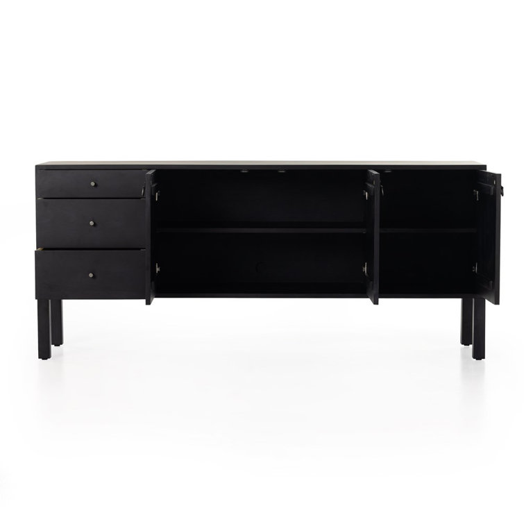 Kenzie 74 Solid Wood Sideboard Birch Lane Color Black Wash